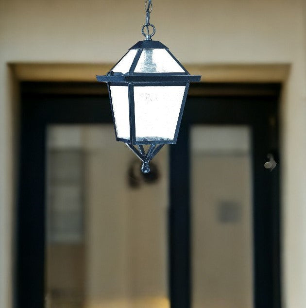 Matte Black Hanging Lantern Light