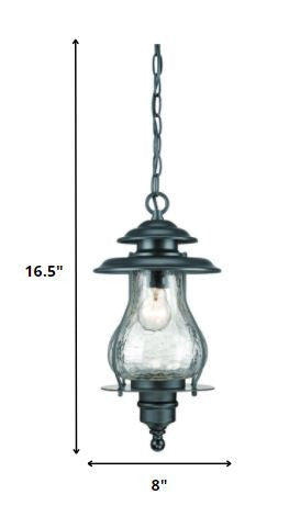 Matte Black Oil Lantern Hanging Light