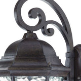 XL Antique Black Tapered Hanging Lantern Wall Light