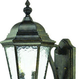 Two Light Antique Black Carousel Lantern Wall Light