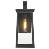 Black Contempo Elongated Outdoor Wall Light