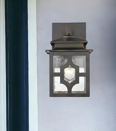 Antique Bronze Outdoor Lantern Wall Light