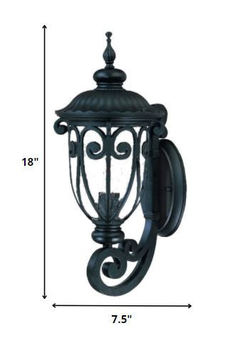 Traditional Matte Black Wall Sconce