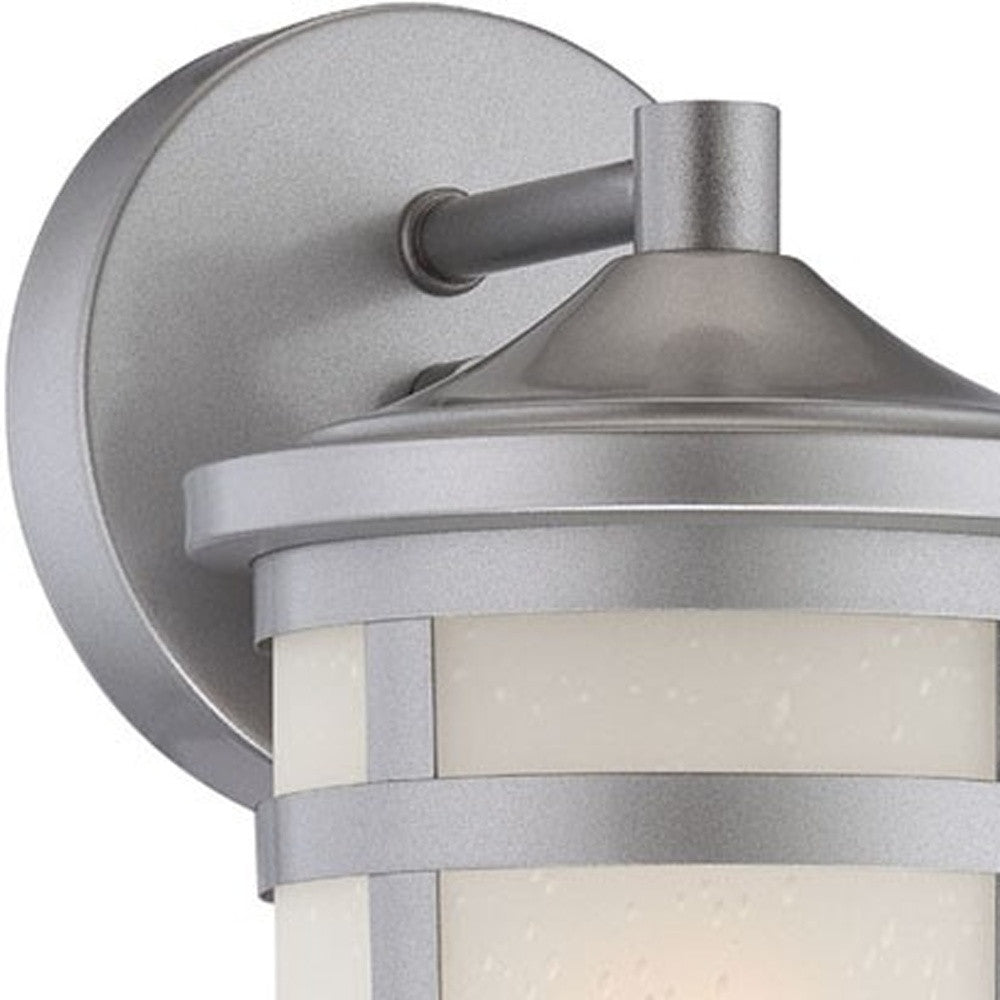 Brushed Silver Hanging Lantern Shape Wall Light