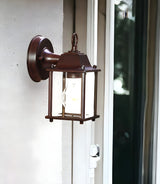 Dark Brown Hanging Glass Lantern Wall Light