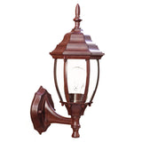 Dark Brown Globe Lantern Wall Light