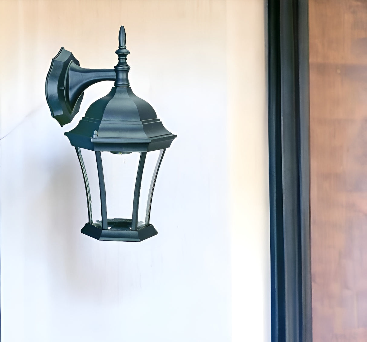 Matte Black Hanging Carousel Lantern Wall Light