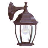 Dark Brown Wide Hanging Lantern Wall Light