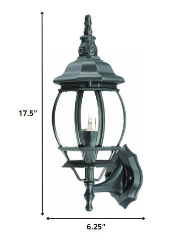 Matte Black Ornamental Glass Globe Wall Light