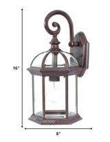 Dark Brown Eastern Lantern Wall Light