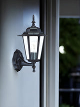 Antique Bronze Glass Lantern Wall Light