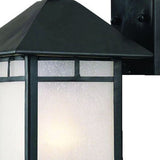 Petite Matte Black Frosted Glass Lantern Wall Light