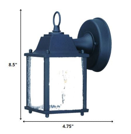 Matte Black Hanging Waterfall Glass Lantern Wall Light