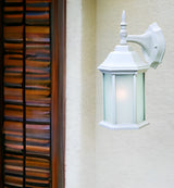 XL White Frosted Glass Swing Arm Wall Light