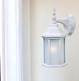 White Frosted Glass Swing Arm Wall Light