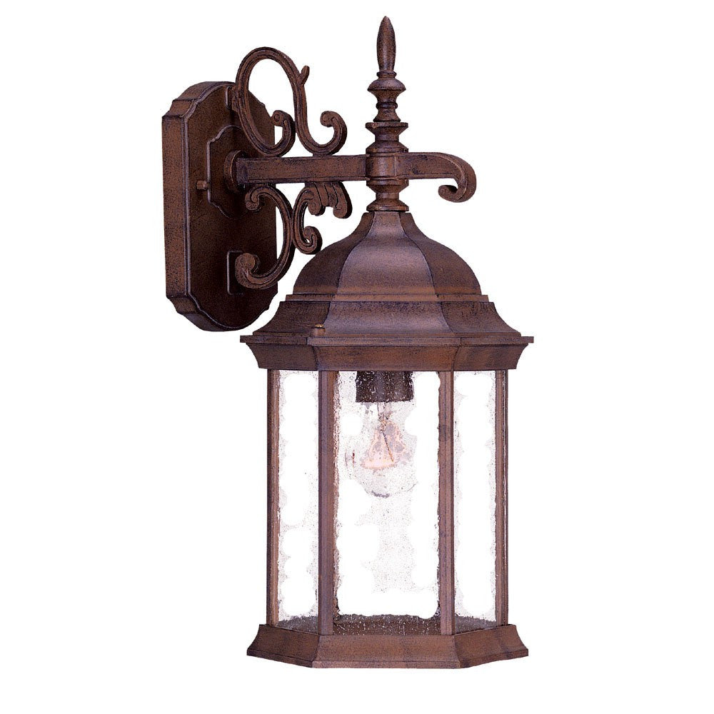 Narrow Brown Domed Hanging Lantern Wall Light