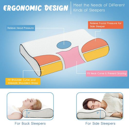 Memory Foam Sleep Pillow Orthopedic Contour Cervical Neck Support