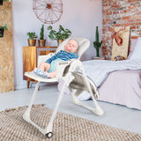 3-In-1 Convertible Baby High Chair for Toddlers-Gray