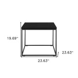 20" Black Square End Table