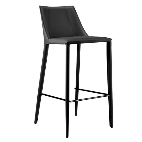 30" Black Steel Low Back Bar Height Bar Chair