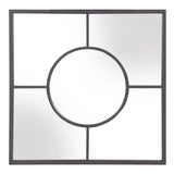 24" Graphite Square Metal Framed Accent Mirror