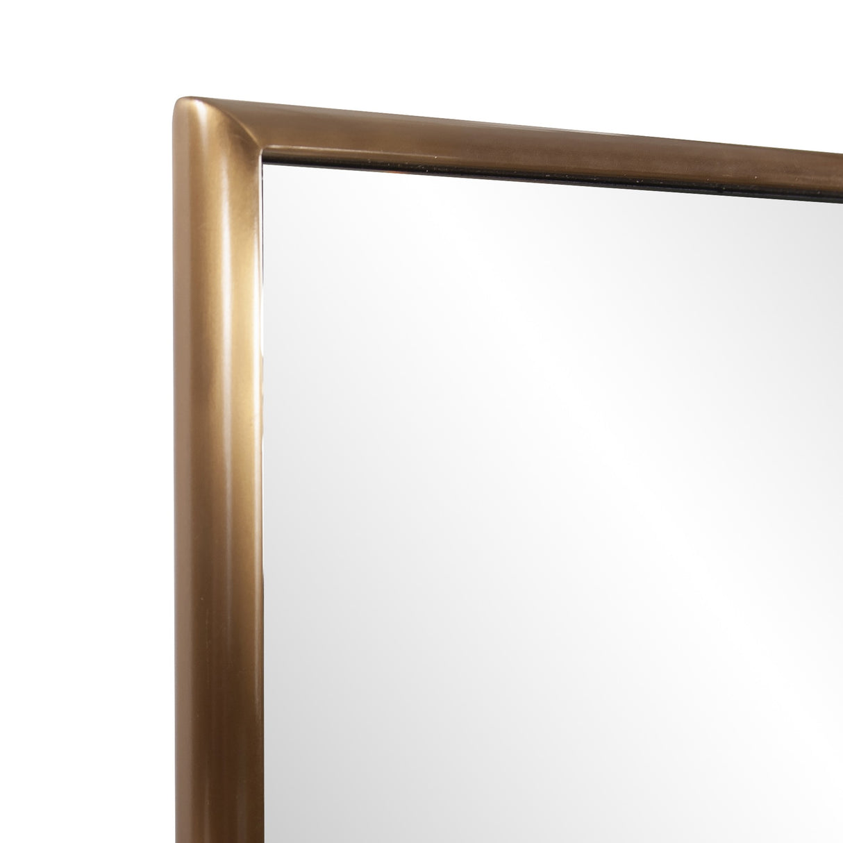 Antiqued Brushed Brass Rectangular Full Length Wall Mirror