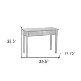 40" Silver Mirrored Glass Console Table With Storage