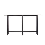 54" Espresso and Black Frame Console Table