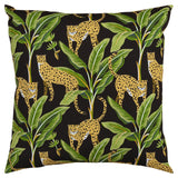 22" X 22" Green and Black Indoor Outdoor Throw Pillow Cover & Insert