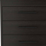 59" Black Six Drawer Double Dresser