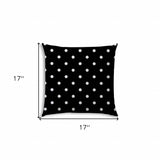 17" Black and White Dots Indoor Outdoor