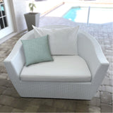 17" X 17" Seafoam Blown Seam Solid Color Lumbar Indoor Outdoor Pillow