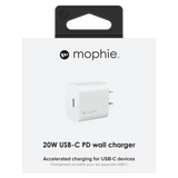 mophie 20W PD USB C Wall Charger White by mophie