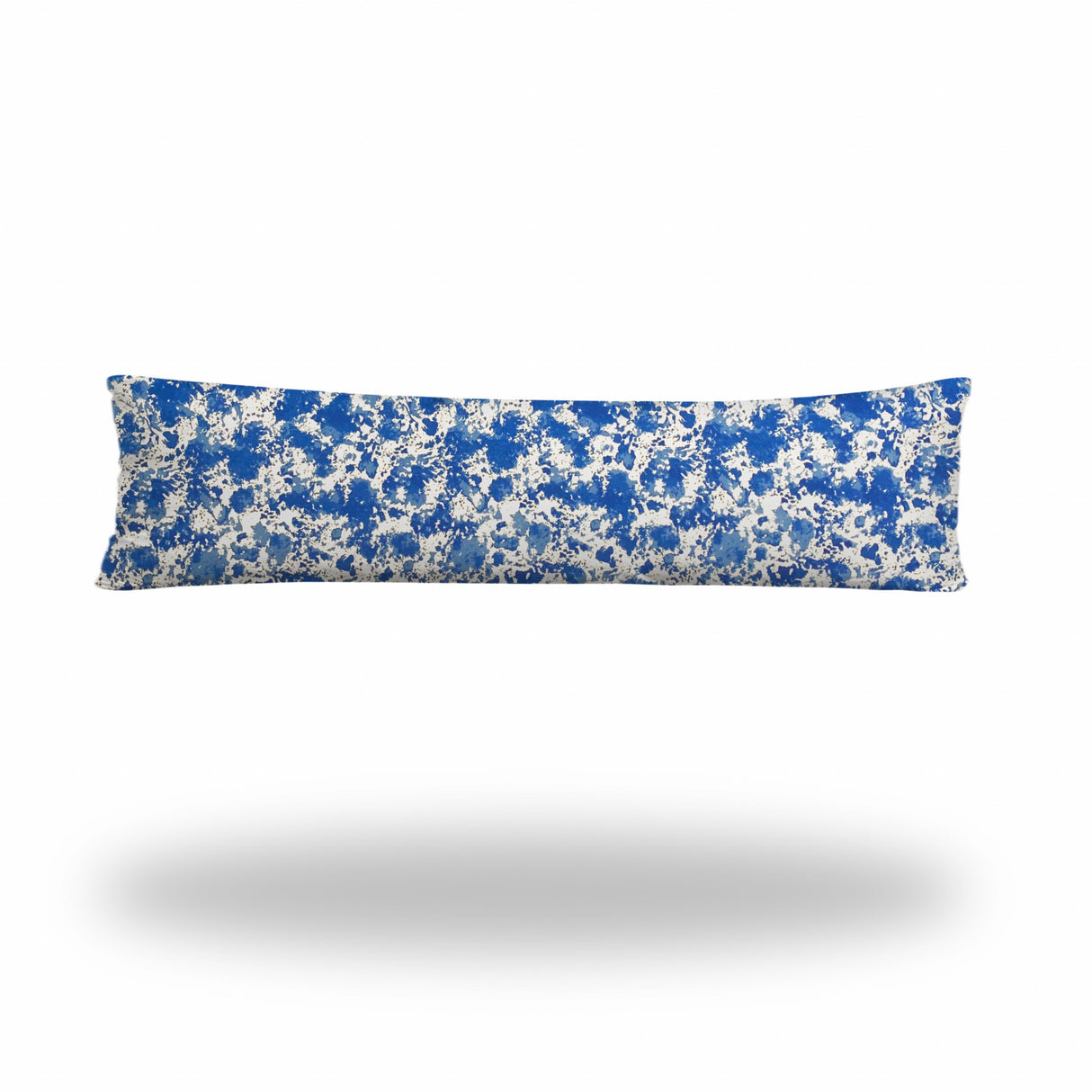 12" X 16" Blue And White Zippered Lumbar Indoor Outdoor Pillow Cover