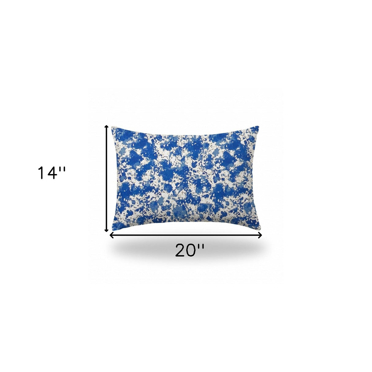 12" X 16" Blue And White Zippered Coastal Lumbar Indoor Outdoor Pillow