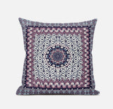 16" X 16" Gray And Pink Blown Seam Floral Indoor Outdoor Throw Pillow