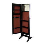 Brown Rectangle Cheval Standing Mirror