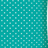 17" Turquoise and White Polka Dot Indoor Outdoor Throw Pillow Cover