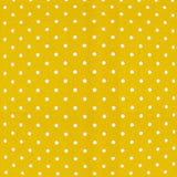 17" Yellow and White Polka Dot Indoor Outdoor Throw Pillow Cover