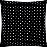 17" Black and White Polka Dot Indoor Outdoor Throw Pillow Cover