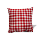 14" Red and White Polka Dot Christmas Indoor Outdoor Throw Pillow Cover