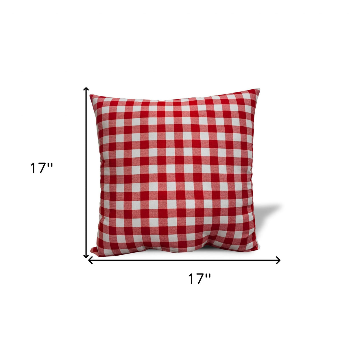 14" Red and White Polka Dot Christmas Indoor Outdoor Throw Pillow Cover