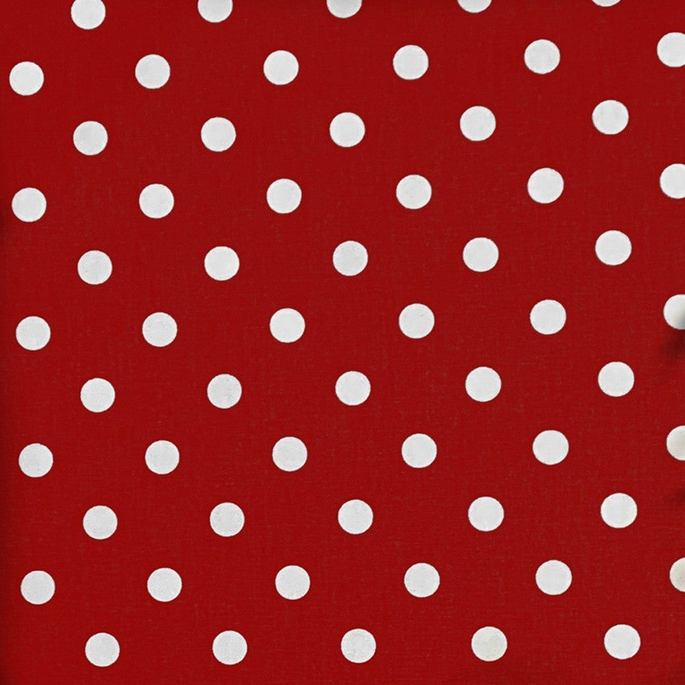 17" Red and White Christmas Polka Dot Throw Pillow Cover