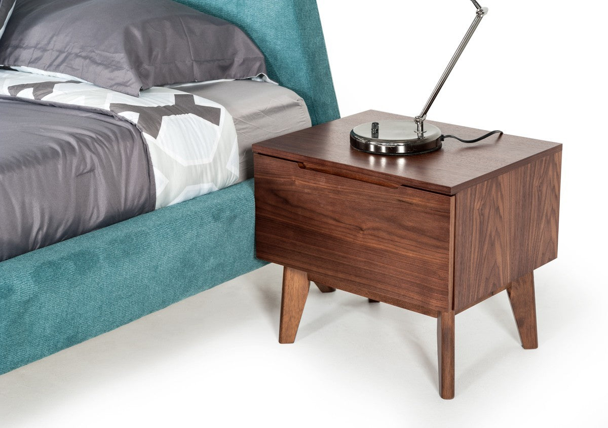 Mid Century Modern Walnut Veneer Nightstand