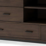 63" Walnut Six Drawer Double Dresser