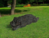 24" Sleepy Bulldog Indoor Outdoor Statue