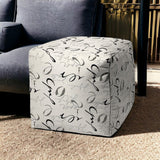 17" Gray Cube Indoor Outdoor Pouf Cover