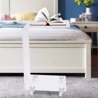 20" Clear Acrylic Rolling Nightstand