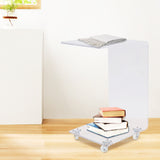 20" Clear Acrylic Rolling Nightstand