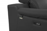 Mod Charcoal Gray Italian Leather Recliner Chair